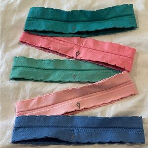 Ivivva 5 Colorful Hairbands - Pink, Blue, Green